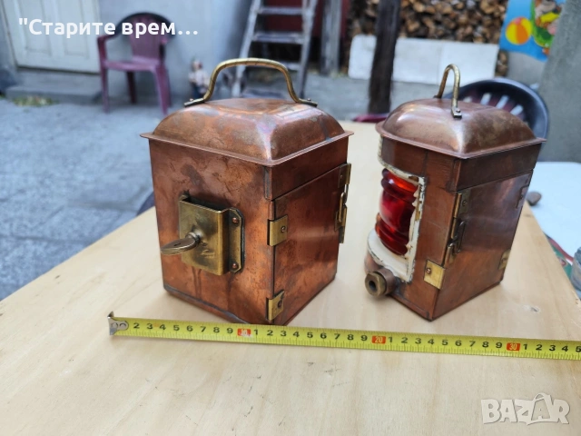 ⚓Чифт Месингови Навигационни Фенери , снимка 9 - Други ценни предмети - 54094608