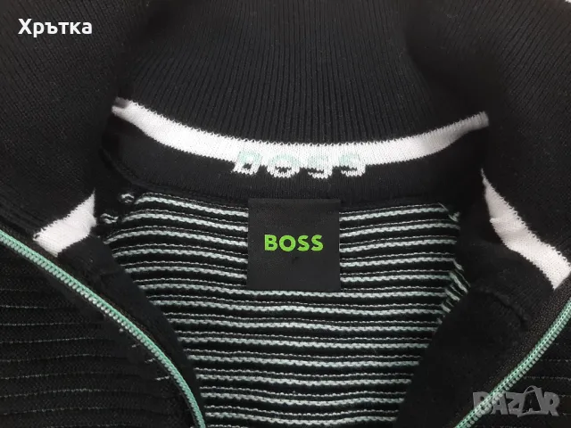 Hugo Boss Zandi - Оригинален мъжки пуловер с цип размер M, снимка 8 - Пуловери - 49378747