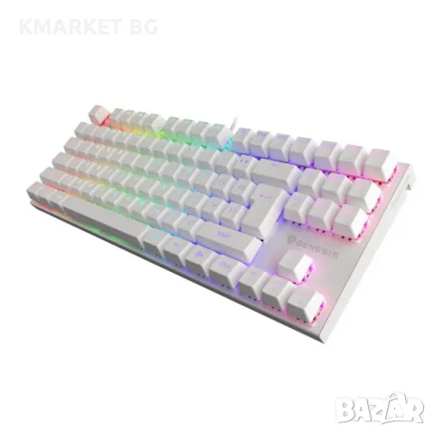 Genesis Gaming Keyboard Thor 303 TKL White RGB Backlight US Layout Brown Switch Геймърска Клавиатура, снимка 4 - Клавиатури и мишки - 49361279