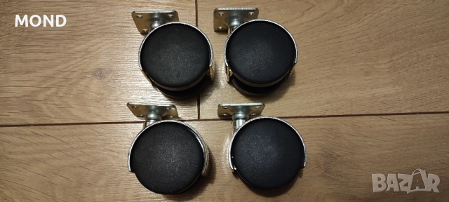 Колела за мебели, с 2 колелца, 50 мм х 20 мм, снимка 2 - Други - 52864696