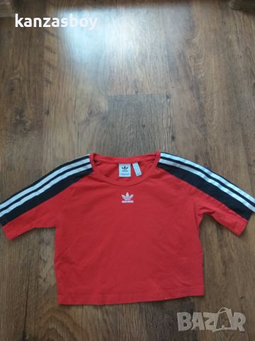 Adidas Originals Crop Top Womens Knits - страхотна дамска тениска Л, снимка 4 - Тениски - 46579675