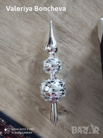 Стъклен връх за елха , снимка 2 - Декорация за дома - 52616733