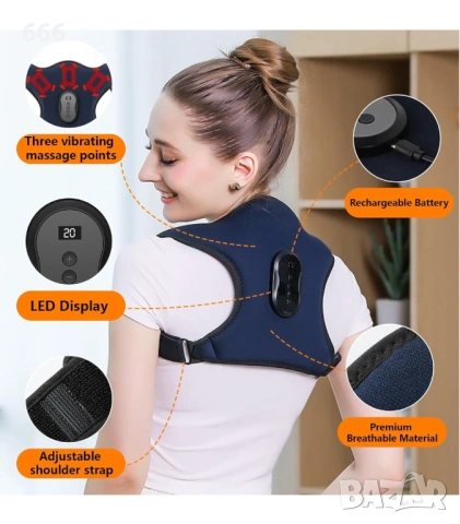 Електронен масажор за гръб, снимка 3 - Други стоки за дома - 54208797