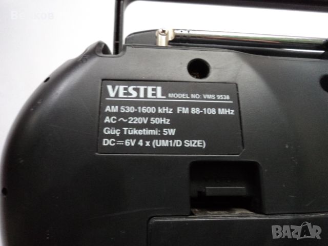 Радио касетофон  VESTEL, снимка 8 - Радиокасетофони, транзистори - 45570958