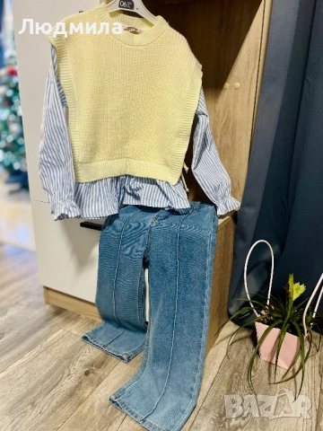 Детски комплект ризка с дънки