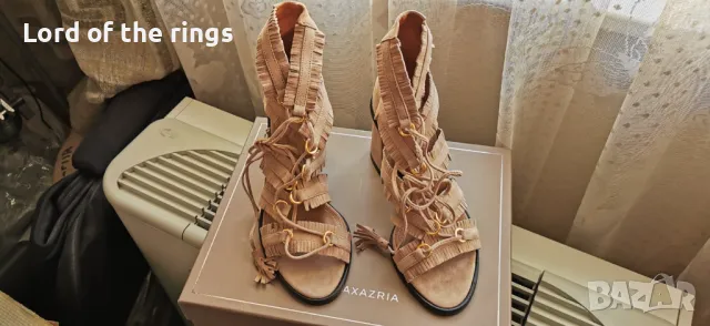 Оригинални маркови дамски кожени сандали BCBGMAXAZRIA - 38 номер, снимка 3 - Дамски обувки на ток - 49958811