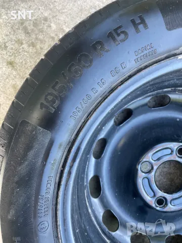 Резервна гума с желязна джанта 15 цола Continental 195/60/15, снимка 7 - Гуми и джанти - 50243850