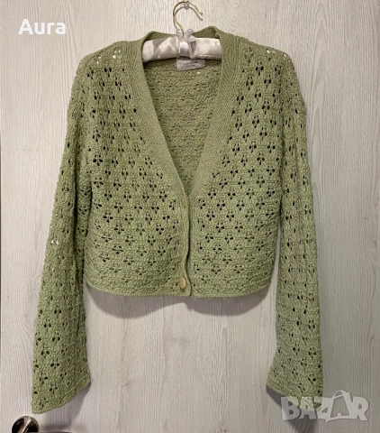 Zara green cardigan