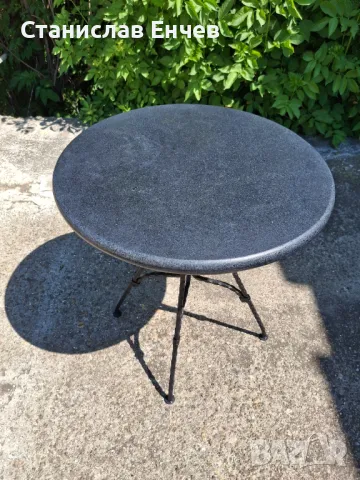 Масичка от ковано желязо с каменен плот, снимка 3 - Други - 50210958