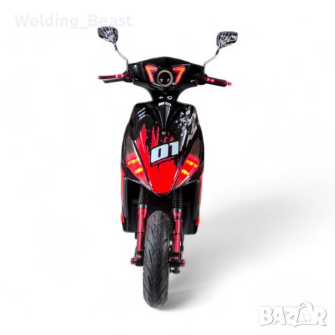 Скутер на ток SG Racing 3000W - Червен, снимка 2 - Мотоциклети и мототехника - 45159898