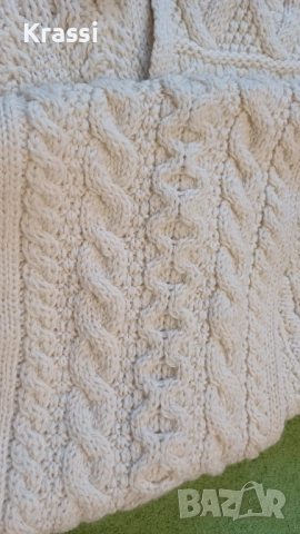 Aran crafts вълнен шал, снимка 2 - Шалове - 52230653