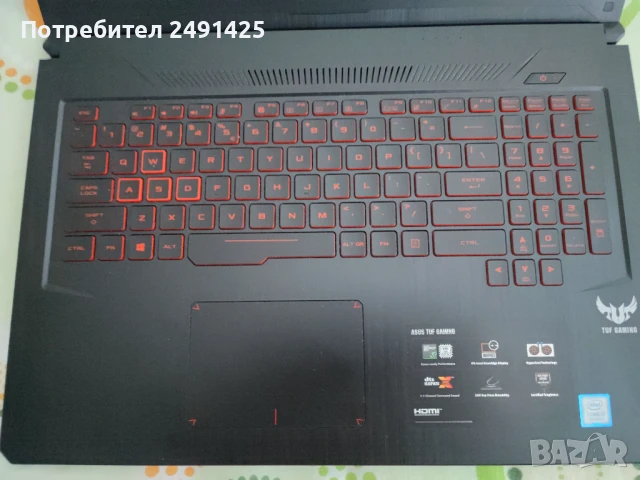 Геймърски лаптоп ASUS TUF FX705GM, 17.3", Intel® i7, GTX 1060 6 GB, снимка 1