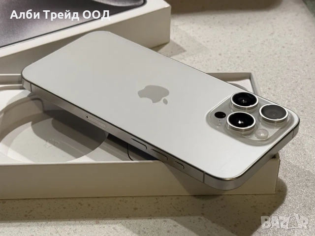 iPhone 15 Pro Max 256GB White Titanium – Като НОВ, 95% Батерия., снимка 2 - Apple iPhone - 53718852