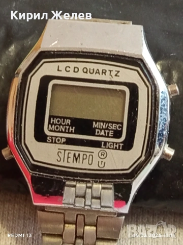 Винтидж електтронен часовник STEMPO рядък дамски за КОЛЕКЦИОНЕРИ 51859, снимка 3 - Антикварни и старинни предмети - 53492316