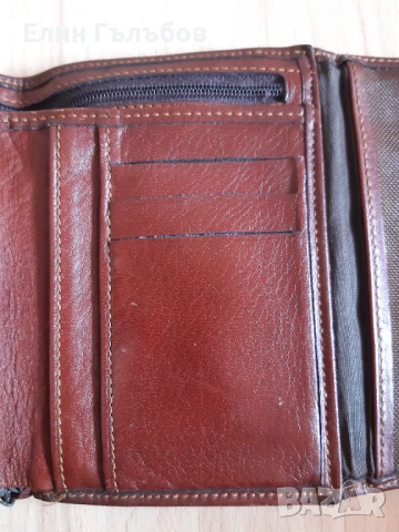 Портфейл, мъжки естествена кожа, цвят-бордо, снимка 12 - Портфейли, портмонета - 51007557