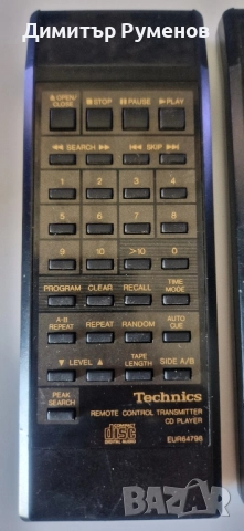 Дистанционно Technics EUR64798 / CD Player, снимка 2 - Аудиосистеми - 51522282