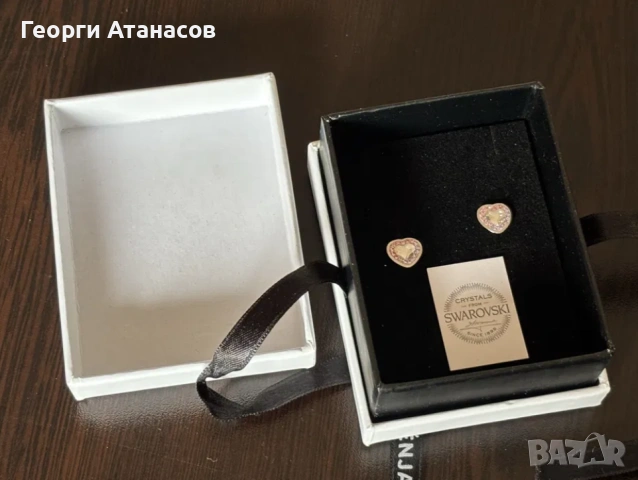 Сребърни обеци La Senja с кристали Swarovski, снимка 7 - Обеци - 53796533