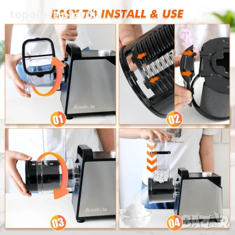 Електрическо ренде Anatole Vegetable 7 в 1,Гаранция, снимка 6 - Миксери - 53656204