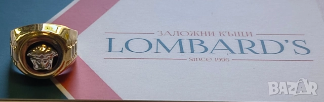 Златен дамски пръстен Версаче, снимка 2 - Пръстени - 51778056