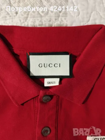 Тениска с яка GUCCI червена / Polo Shirt GUCCI color red, снимка 5 - Тениски - 47315259