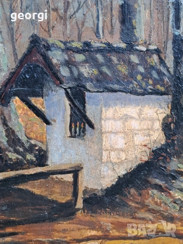 голяма авторска картина горски пейзаж , снимка 5 - Картини - 54017389