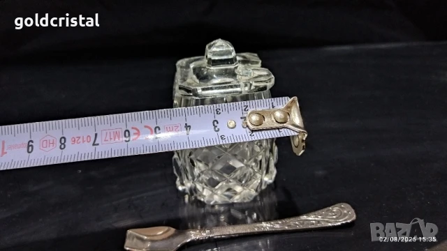 стар кристален съд за хайвер , снимка 4 - Антикварни и старинни предмети - 51247901