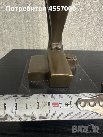 Уникална Ар Деко бронзова скулптура "Пантера" – Chris van der Hoef (JB Paris, снимка 4 - Антикварни и старинни предмети - 53089673