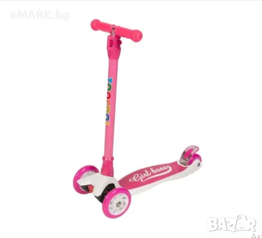 Детска тротинетка за момичета с регулируемо кормило и натоварване до 60 кг., снимка 1