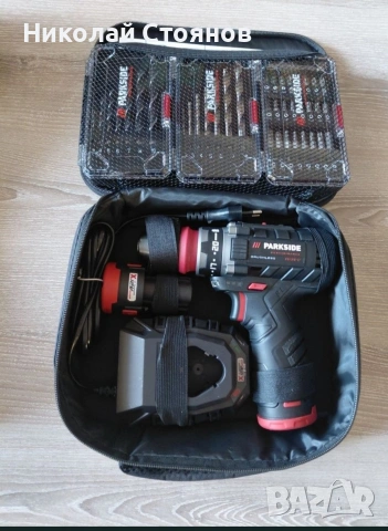 Нов Безчетков винтоверт Parkside Performance 12V 2броя батери