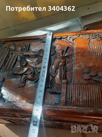 Стара дървена китайска кутия - дърворезба, снимка 13 - Антикварни и старинни предмети - 51132326