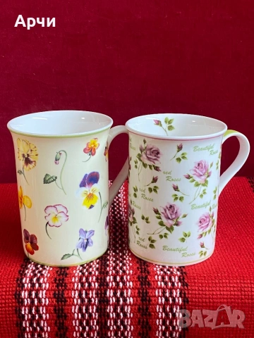 Чаши МЪГ от фин костен порцелан, снимка 6 - Чаши - 54189307