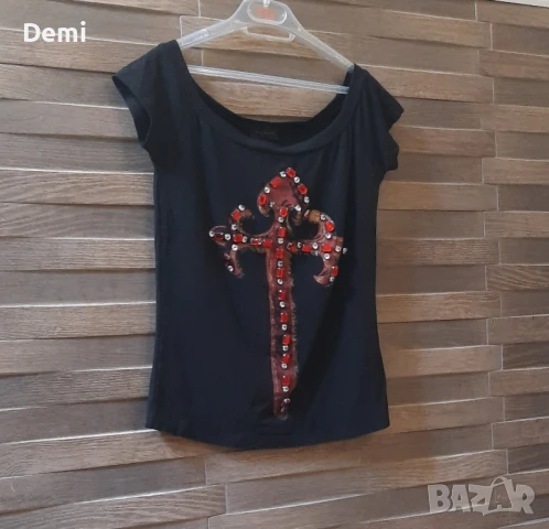 Дамска черна тениска Richmond 