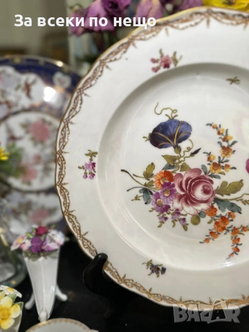 Meissen Germany  забележително плато с производство от 19 век Код P1944, снимка 17 - Други ценни предмети - 53731978