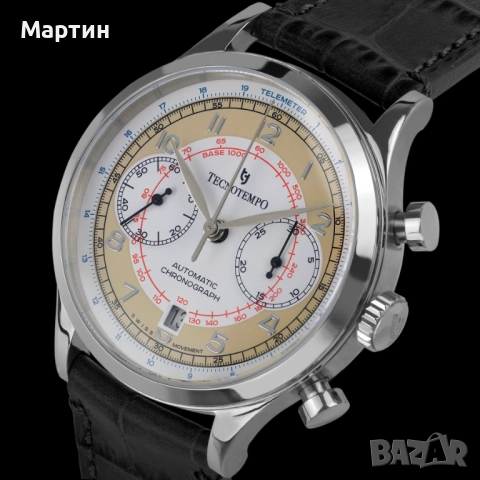 Автоматичен Часовник - Tecnotempo - Хронограф - Отличен, снимка 7 - Мъжки - 52365906