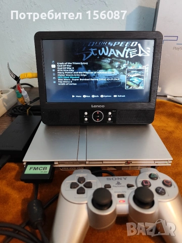 PS2 slim Silver хакнат USB игр, снимка 4 - PlayStation конзоли - 53672498