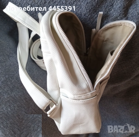 Елегантна дамска бяла раница, снимка 4 - Чанти - 51450854