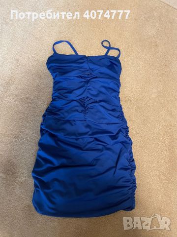 Синя/бяла рокля от SHEIN