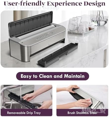 Нова Вакуум запечатваща машина с маркуч за буркани + ролки и торбички, снимка 9 - Други - 53644604