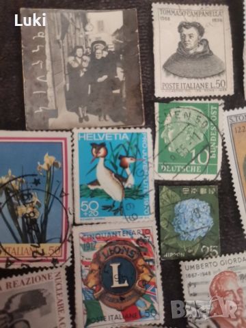 Лепени пощенски марки от Италия, Германия, Япония, Швейцария. , снимка 2 - Филателия - 45202996