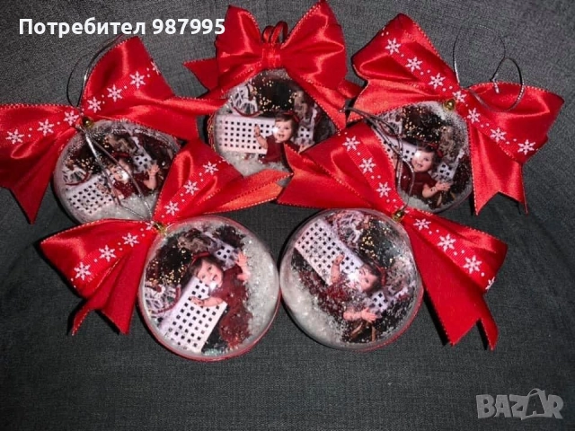 Коледна топка със снимка, снимка 5 - Декорация за дома - 52261851