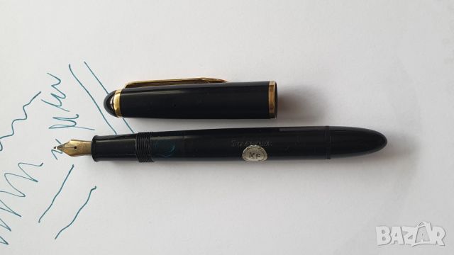 STAEDTLER Винтидж писалка черен целулоид - 14 k златeн писец, снимка 5 - Антикварни и старинни предмети - 45639086