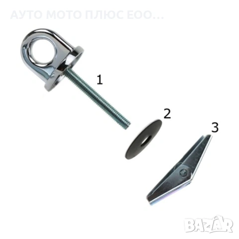 Комплект универсални хромирани куки за ремарке - 2 броя., снимка 3 - Ремаркета - 54046868