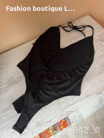 Ново черно дамско боди с червени бродирани червени цветя с листа 🖤, снимка 5 - Бельо - 52186822