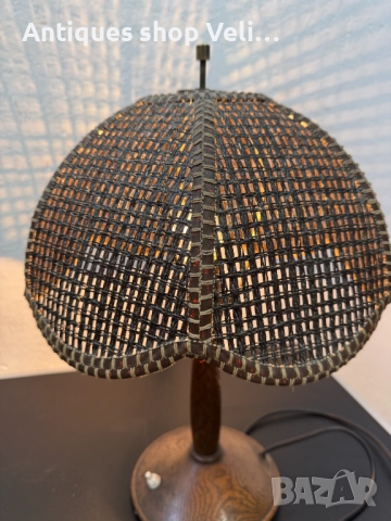 Ръчно изработена дървена лампа №7377, снимка 2 - Антикварни и старинни предмети - 51594705