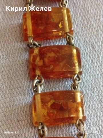 УНИКАЛНА ДАМСКА ГРИВНА БАЛТИЙСКИ КЕХЛИБАР МНОГО КРАСИВА 52294, снимка 3 - Гривни - 52501192