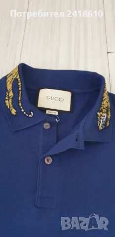 GUCCI Pique Cotton Made in Italy Mens Size M НОВО! ОРИГИНАЛ! Мъжка Тениска!, снимка 3 - Тениски - 46897929