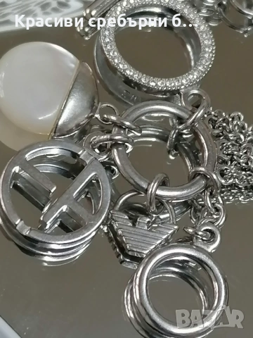 Сребърна гривна оригинал на Emporio Armani , снимка 5 - Гривни - 53750742