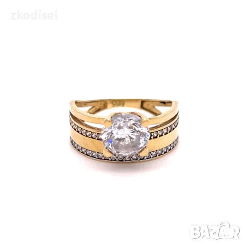 Златен дамски пръстен 3,50гр. размер:53 14кр. проба:585 модел:4029-4