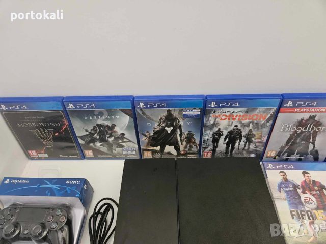 PS4 + 10 игри! 6.72! Playstation 4 Плейстейшън 4 500GB джойстик игра кабели, снимка 5 - PlayStation конзоли - 46232488