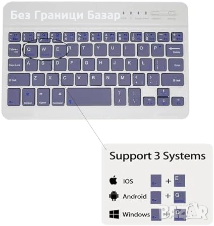 Нов Магнитен калъф с отделяема клавиатура за Galaxy Tab A9 8.7 таблет, снимка 3 - Друга електроника - 53888719